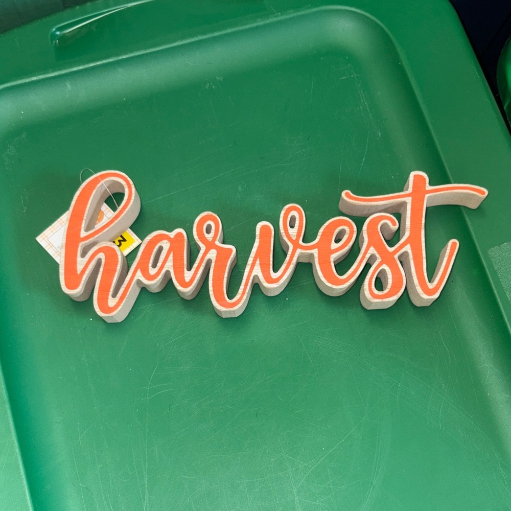 5/$10 Orange and White 'Harvest' Sign